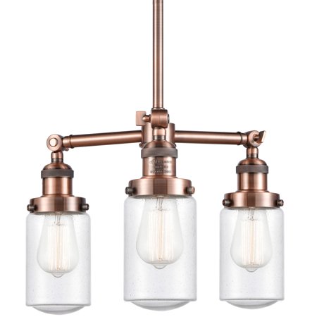 

Innovations Lighting 207 Dover Dover 3 Light 17 Wide Chandelier - Copper