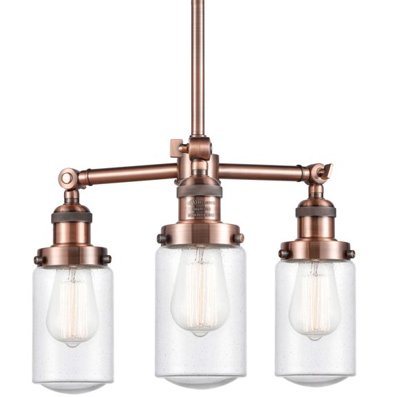 Innovations Lighting 207 Dover Dover 3 Light 17" Wide Chandelier - Copper
