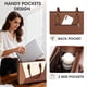 thumbnail image 4 of Bolsa Tote para Laptop RAINSMORE Impermeable para Mujeres 15.6'' Marrón, 4 of 8
