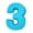 NO. 3, variant on Farfi Flexible Cake Mold Non-stick Silicone Clear Texture 3D Numbers Baking Mold Home Decor (NO. 10,Red)