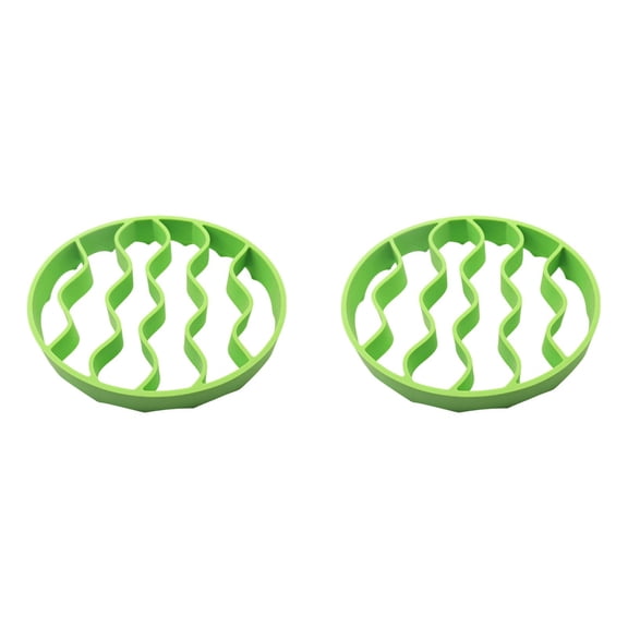 2Pcs Oval Silicone Roasting Rack 7.91x6.81x1.34 Inch, Non Stick Steaming Rack for Baking Canning Oven, Heat Resistant Dishwasher Microwave Safe for Slow Cooker Pressure Cooker, Kitchen Accessories
