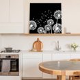 thumbnail image 6 of White Dandelion Wall Art Painting on Canvas, Spring Flowers Botanical Vintage Black Canvas Art Home Prints Wall Art Framed Modern Artwork for Living Room Bedroom Wall Decor 20x20in, 6 of 9