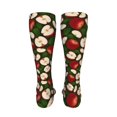 thumbnail image 6 of Honeii Red Fruit Print Calf Socks Sports Socks Seamless Toe, Trouser Socks,Knee High Long Socks for Women and Men-One Size, 6 of 8