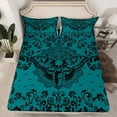 thumbnail image 2 of Castle Fairy Gothic Skull Moth 4pcs Bed Sheets for Boys Girls,Bohemian Hippie Damask King Sheets,Exotic Style Super Cozy Sheet Set,Super Cozy Room Decor, 2 of 7