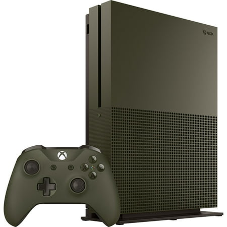 Open Box MICROSOFT XBOX ONE S 1TB BATTLEFIELD 1 EDITION GAME CONSOLE GREEN 234-00055