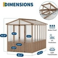 thumbnail image 2 of Yiwa 8x10FT Wooden Greenhouse with Cedar Frame & Polycarbonate Panels - Outdoor Walk-in Greenhouse, Adjustable Roof Vent, Lockable Door, 2 of 9