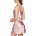 thumbnail image 4 of Backless Nightdress for Women Satins Slip Dress Camisole Nightgown Adjustable Spaghetti Straps V Neck Lingerie Sleepwear, 4 of 9