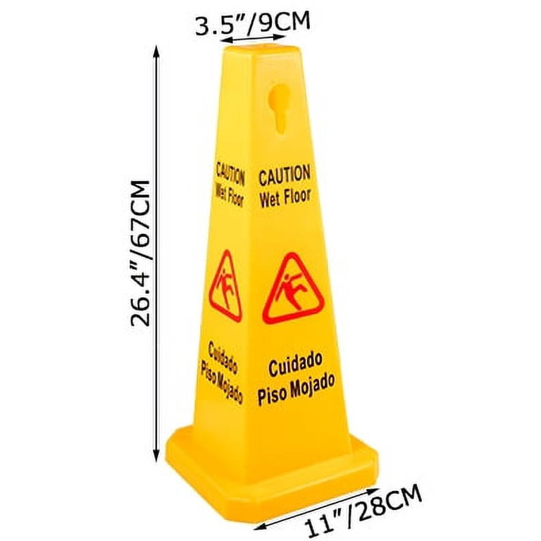 Stackable Wet Floor Warning Cones VEVOR 6-Pack 26 Inch Wet Floor Safety ...