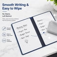 thumbnail image 3 of Dry Erase Notebook A5 Whiteboard Notebook Reusable Notebook Whiteboard Portable Notebook with Marker & Wipe Cloth for Office and Taking Notes, Foldable (Dark Blue) QZS, 3 of 5