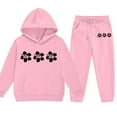 thumbnail image 4 of Hessimy Toddler Boys Girls Spring Summer 2Pcs Crewneck Long Sleeve Sweatshirt Elastic Joggers Pants Soft Sweatsuit(Pink,7-8 Years), 4 of 6