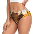 thumbnail image 2 of Balery Countryside Sunflower Cow Ropa Interior de Algodón para Mujer con Dibujo – Braguitas Cómodas y Elásticas, Estilo Clásico-Large, 2 of 6