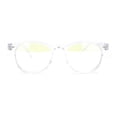 thumbnail image 2 of Kids Round Horn Rim Blue Light Blocking Computer Glasses Clear, 2 of 4