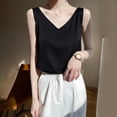 thumbnail image 2 of Timegard Tank Tops for Women Satin V Neck Sleeveless Back Spaghetti Strap Loose Fitting Business Casual Camisole Tops, 2 of 5