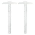 thumbnail image 1 of CIMAXIC 2 Pcs Règle en T Académique Transparente Mesure Droite Règles Étudiantes, 12.99"X5.91"X0.2 Pouces, 1 of 5