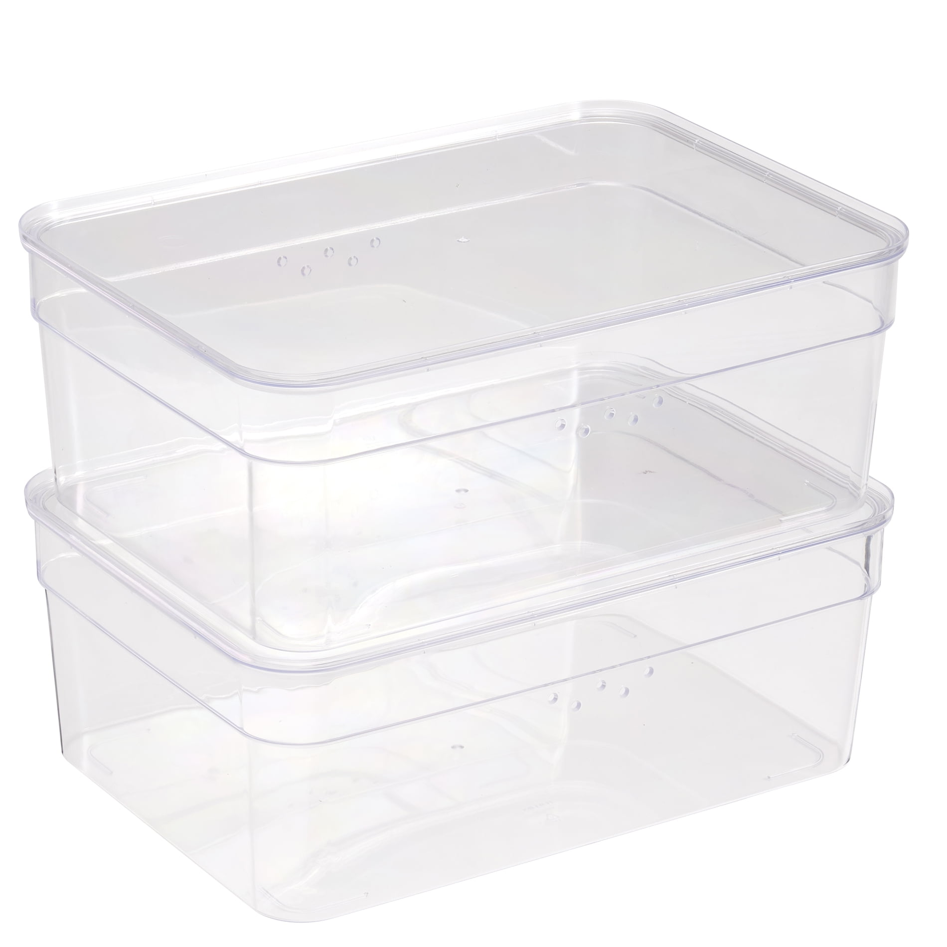 Mainstays Plastic 2Pack Extra-Wide Shoe Box with Lid ,  Clear Color, Adult Size