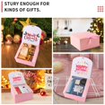 thumbnail image 4 of Cajas de regalo WLUSEAXI, paquete de 12 unidades con tapa, papel kraft rosa, 4 of 9