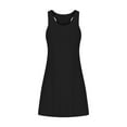 thumbnail image 4 of Shift Dress for Women Women's Fashion Solid Color Round Neck Sleeveless Racerback A-line Dress, 4 of 7