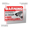 thumbnail image 7 of (Set of 6) Warning - 24 HR Video Surveillance Sticker- 3" x 4" - Durable Self Adhesive 4 Mil Vinyl - Laminated - Fade & Scratch Resistant – Waterproof – No Trespassing Private Property Security Sign, 7 of 7