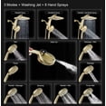 thumbnail image 3 of KESTE 12 Inch High Pressure Rainfall Shower Head with Handheld Combo, 3+8+2 Spray Setting, Built-in Magnetic Docking, 360° Adjustable Showerhead for Bathroom,Gold, 3 of 9