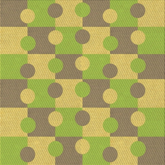 Ahgly Company Machine Washable Indoor Square Transitional Dark Golden Rod Brown Area Rugs, 8' Square