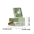 thumbnail image 6 of YiBai Humidifying Double Spray Desktop Fan Charging Plus Remote Control Fan Summer Folding Fan Charging Plus Remote Control 1200Ah, Army Green #N.3495, 6 of 6