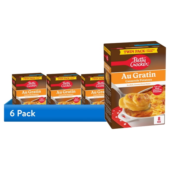 (6 pack) Betty Crocker Au Gratin Casserole Potatoes (Twin Pack)