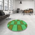 thumbnail image 4 of Ahgly Company Machine Washable Indoor Round Transitional Seaweed Green Area Rugs, 3' Round, 4 of 7