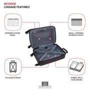 SWISSGEAR Wave Hardside Expandable 3-Piece Luggage Set with Spinner Wheels, Black