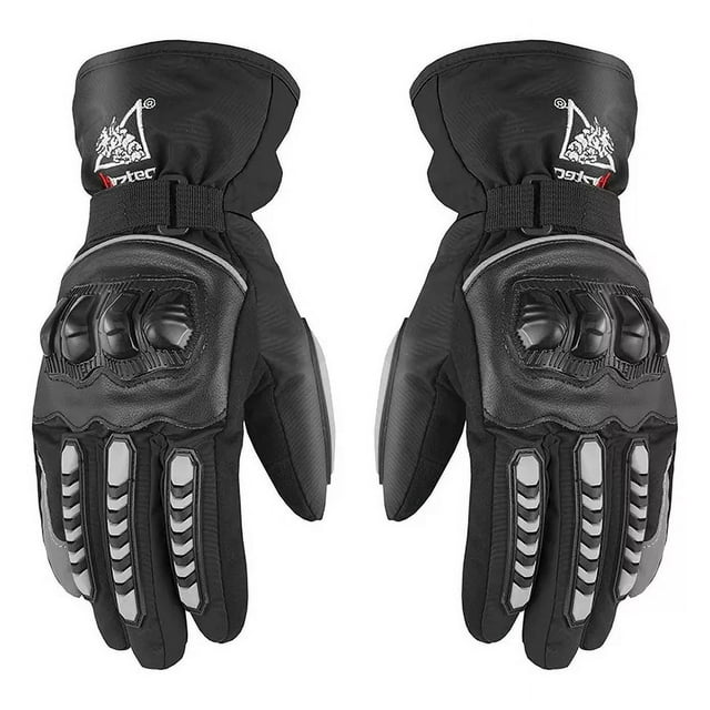Guantes De Moto Para Invierno Impermeables Térmicos Y Táct Color Negro Talla M Karztec Waterproof gloves