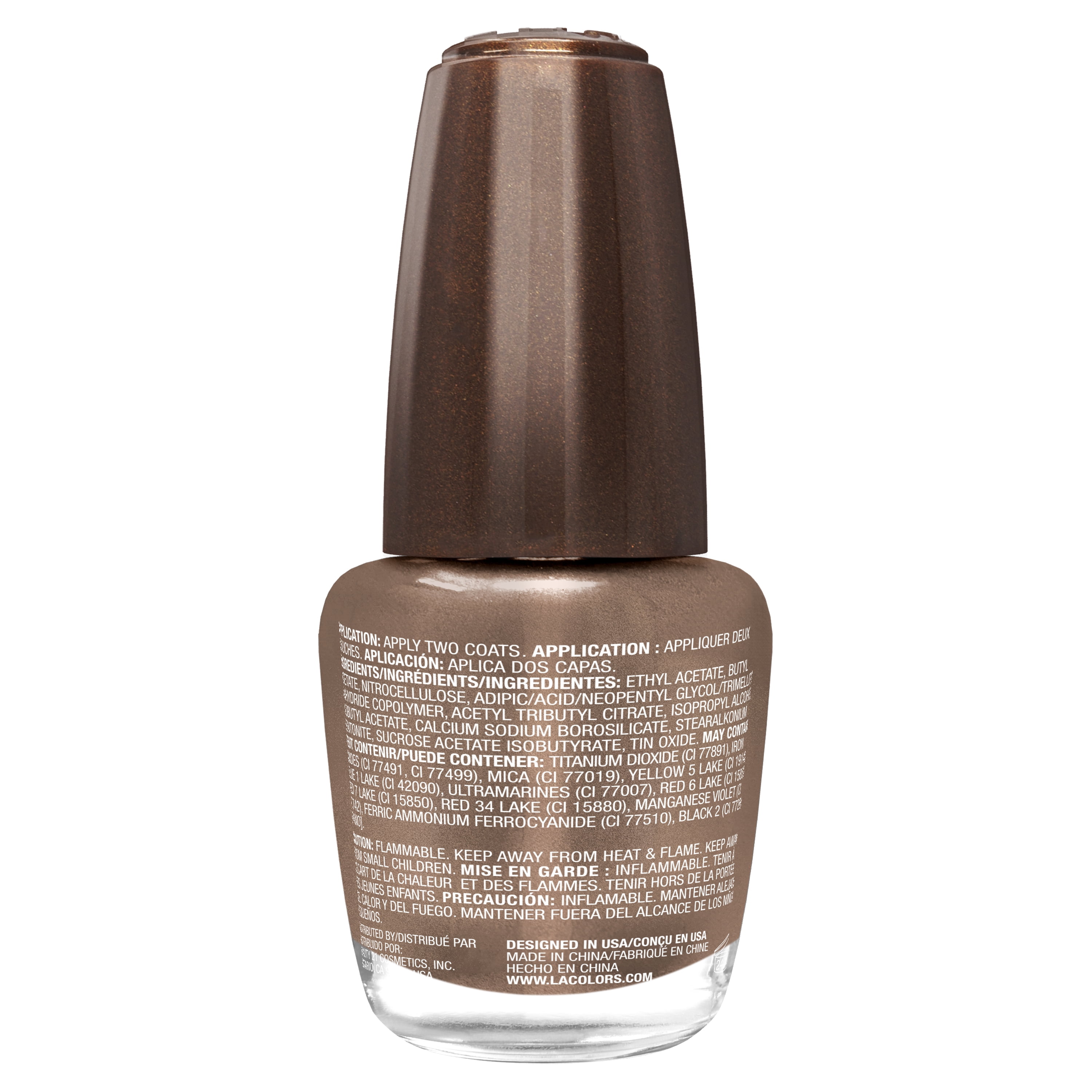 L.A. COLORS Gel-Like Shine Nail Polish, Mousse, Brown Sugar, 0.44