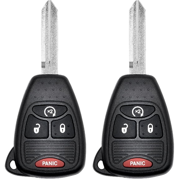 Easy to Use Key Fob Replacement for 2009-2018 Jeep Wrangler/ 10-17 Compass Patriot Car Keyless Entry Remote Control, OHT692713AA, 4 Buttons, 2Pcs