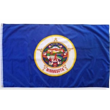 OEIDABXU Minnesota State Flag 3x5FT Durable Fabric Screen