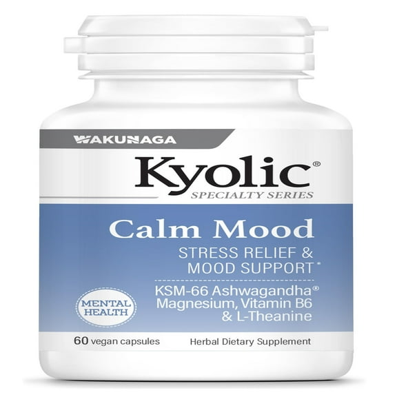 Kyolic Specialty Series Calm Mood, Stress Relief & Support*, 60 Vegicaps