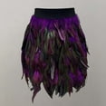 thumbnail image 3 of EHRWE Skirts For Women Sexy Elastic Waist Feather Party Skirt Black For Carnival Festival Party, 3 of 3