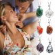 thumbnail image 1 of Collar de bolsillo de malla de cristal ajustable - Cadena colgante de piedra natural con diseño de jaula para mujeres y hombres, 1 of 4