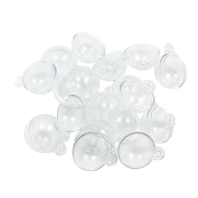 Adornos Navideños Rellenables de Plástico BLESIY para Manualidades 20 mm