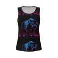 thumbnail image 3 of Picia Futuristic Purple Panther Pattern Women's Workout Tank Top,Breathable Activewear,Slim Fit Athletic Top,Versatile Workout Moisture-wicking top-Medium, 3 of 9