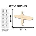 thumbnail image 2 of Unfinished Wood Surfer Shape - Craft - up to 46" DIY 4" / 1/8", 2 of 3