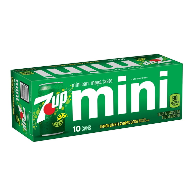 7UP Caffeine Free Lemon Lime Soda Pop 7.5 fl oz 10 Pack Cans