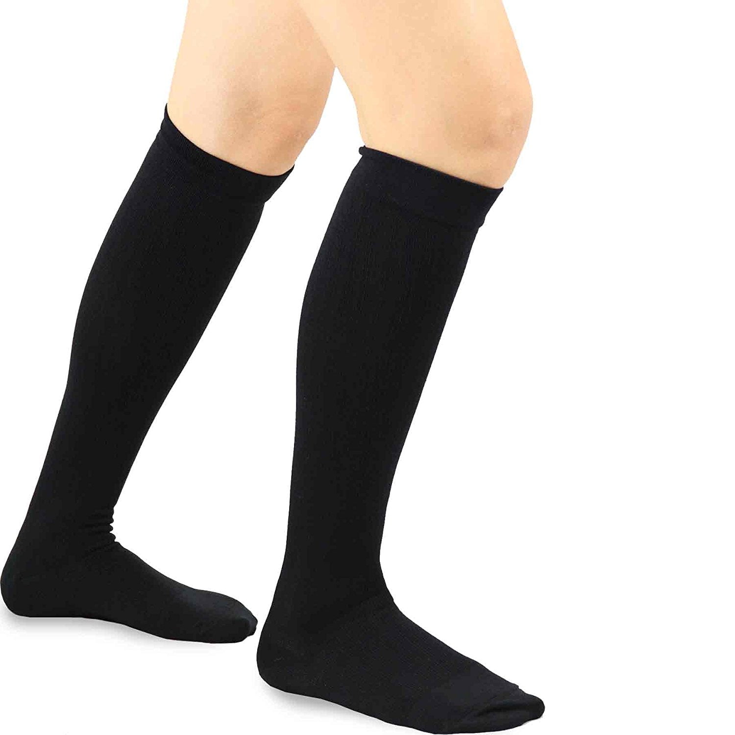 New Girls Kids Natural Bamboo Knee High School Plain Socks Everyday wear Socks