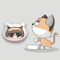 thumbnail image 5 of Grumpy Cat 5" Shallow Saucer Pet Food Bowl 4oz Pink, 5 of 5