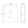 thumbnail image 6 of Baobao 20 in x 24 in Wall Mount PVC Cabinet with Frameless Mirror Door, 6 of 6