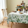 thumbnail image 4 of Sage Green Eucalyptus Leaves Fabric Waterproof Oxford Tablecloth,Rectangle Watercolor Wrinkle Oil-Proof Resistant Table Cover for Dining Table, Buffet Parties and Camping,Mint color60 x 120", 4 of 6