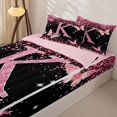 thumbnail image 3 of Manfei Cute Initial K Zipper Twin Comforter Sets with Fitted Sheet and 2 Pillowcases,Sweet Butterfly Zipper Bedding Set,Pink,Pink Reversible4pcs, 3 of 8