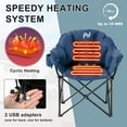 thumbnail image 4 of ABORON Oversized Heated Camping Chair with Pillow, Outdoor Portable Heated Folding Chairs, Patio Lounge Chairs with 3 Heat Levels, Heating Chair for Outdoor Sports, Camping, 4 of 7
