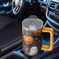 thumbnail image 5 of 30 oz Halloween Skeleton Ghost Bat Tumbler Insulated Stainless Tumbler, Gothic Pumpkin Coffee Cup Water Bottle, Holiday Gift Idea, 5 of 5