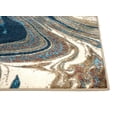 thumbnail image 4 of HR Marble Rugs Blue Gray Multi Color Abstract Livingroom & Dining Room Chick Area Rug Non-Shedding Carpet, 2' x 7' Runner, 4 of 6