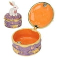 thumbnail image 3 of Trinket Box, Small Trinket Box Vintage Metal Enamel  For Necklace, 3 of 8
