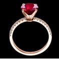 thumbnail image 3 of Limited Time Sale: 1.35 Carat Red Ruby and Diamond Engagement Ring in 10k Rose Gold for Women on Sale, 3 of 3