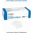 thumbnail image 4 of ForPro Lint-Free Cotton Wipes, 100% Pure Cotton Gauze, 2" x 2", White, 240-Count, 4 of 6